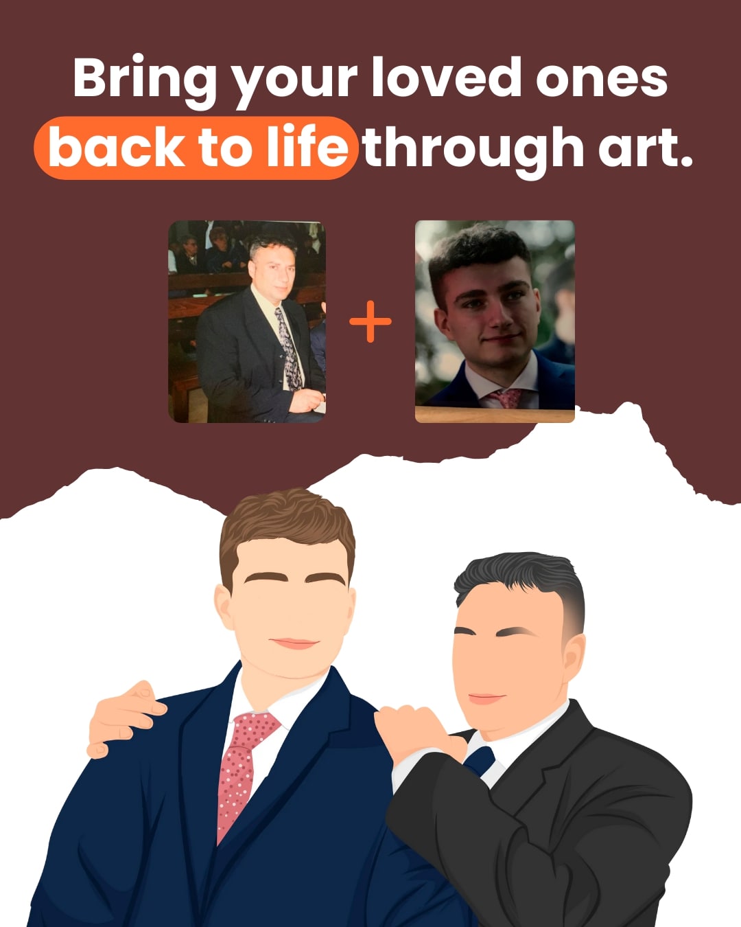 Custom Faceless Portrait from Photo - Minimal Style