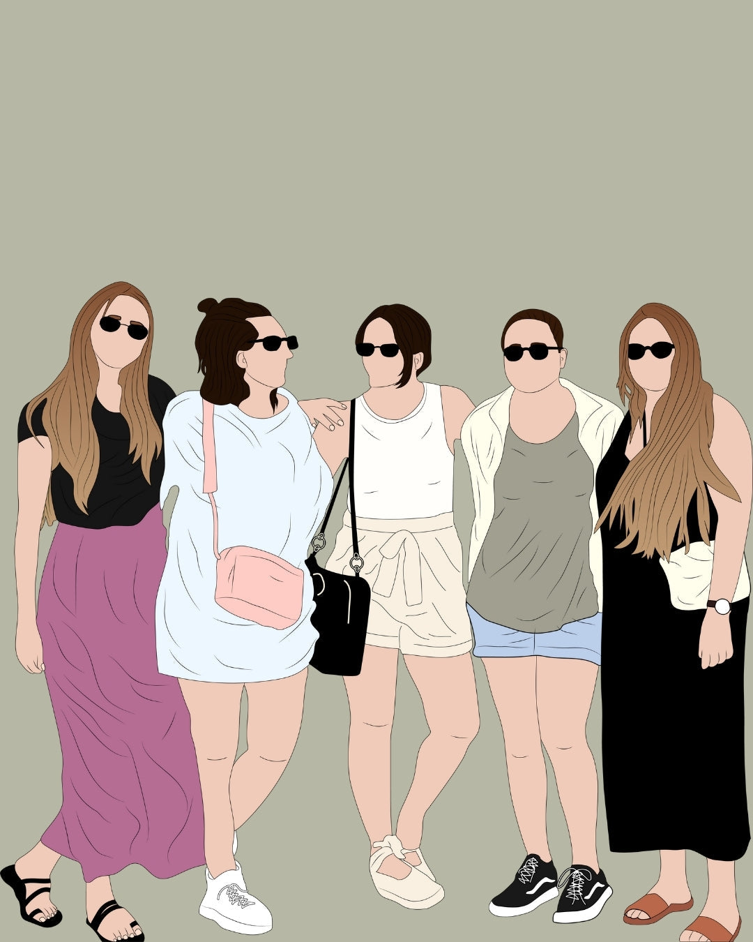 Custom Faceless Portrait from Photo - Minimal Style