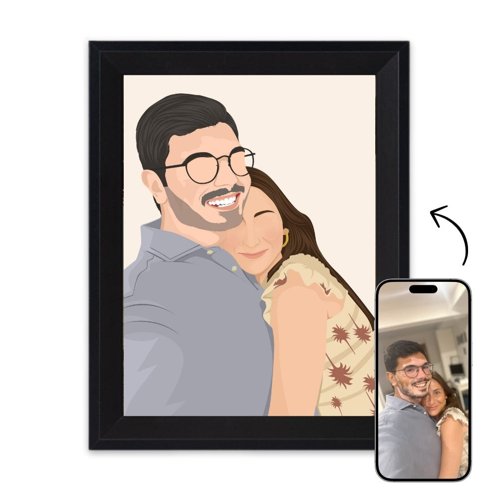 Custom Faceless Portrait from Photo - Minimal Style