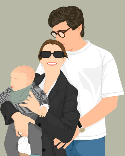 Custom Faceless Portrait from Photo - Minimal Style