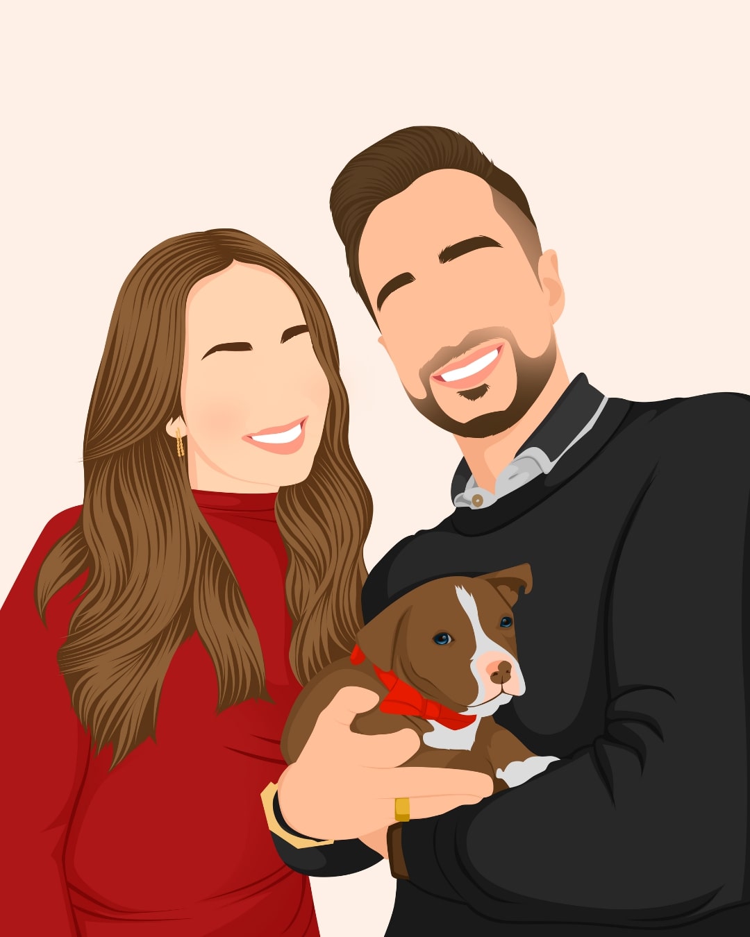 Custom Faceless Portrait from Photo - Minimal Style