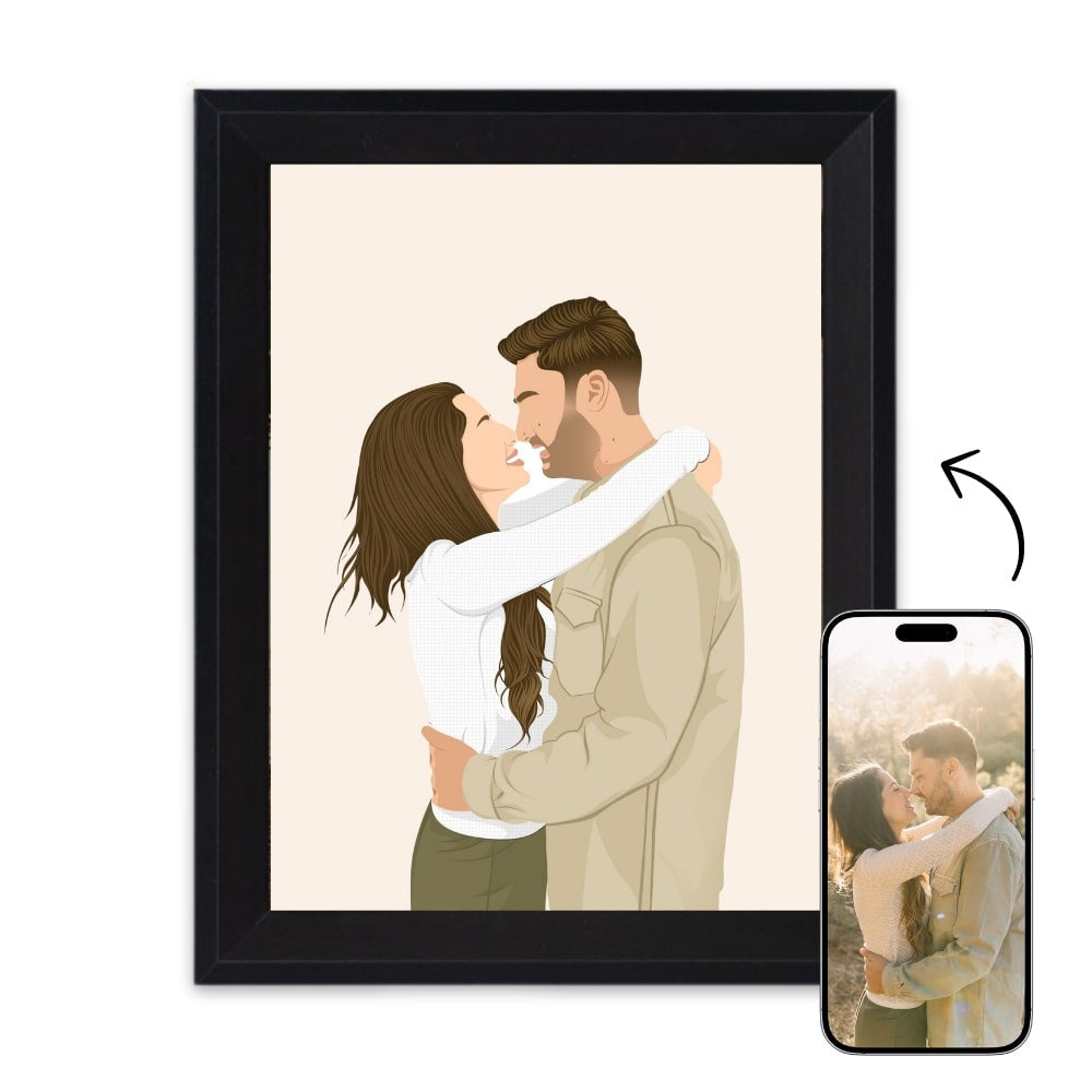 Custom Faceless Portrait from Photo - Minimal Style