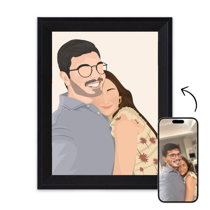 Custom Faceless Portrait from Photo - Minimal Style