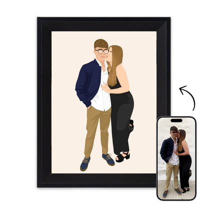 Custom Faceless Portrait from Photo - Minimal Style